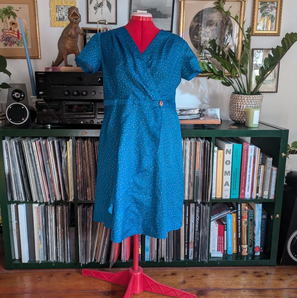 Bleu homemade dress Large